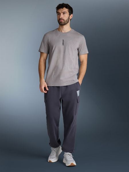 4F T-shirt regular z nadrukiem męski - szary S. Szare t-shirty męskie 4f, m, bez wzorów, bez kołnierzyka. Za 79.99 zł.