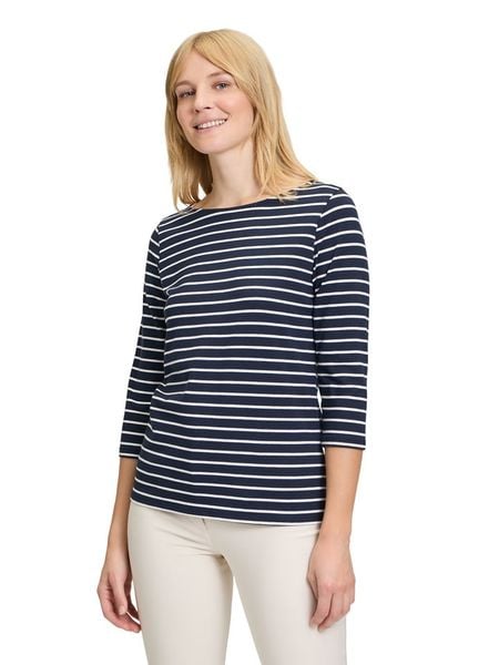 Betty Barclay Koszulka w kolorze granatowo-białym rozmiar: 38. Białe t-shirty damskie Betty Barclay, bez wzorów, bez kołnierzyka. Za 82.99 zł.