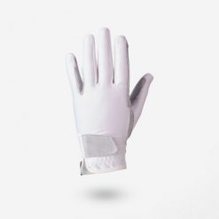 Rękawiczki Basic dla dzieci. Czarne rękawiczki dziecięce FOUGANZA, z materiału, bez ramiączek. Za 39.99 zł.
