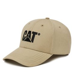 Czapka z daszkiem CAT Footwear. Brązowe czapki z daszkiem damskie CAT Footwear, bez wzorów. Za 89.99 zł.