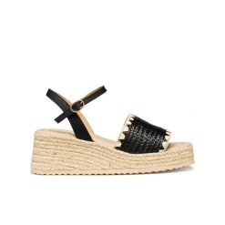 Damskie sandały na koturnie Geox Alemeria. Czarne sandały damskie Converse, bez wzorów, z gumy, bez obcasa, na koturnie. Za 332.00 zł.