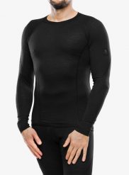 Bluza termoaktywna męska Sensor Merino Air Tee LS. Czarne bluzy bez kaptura męskie Sensor, m, z materiału. Za 313.49 zł.