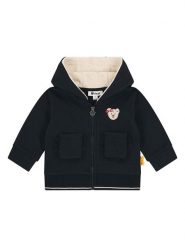 Steiff Bluza w kolorze czarnym rozmiar: 80. Czarne bluzy i bluzki niemowlęce Steiff, bez wzorów, z jeansu, bez ramiączek, bez kaptura. Za 99.45 zł.