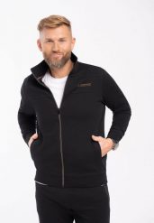 Bluza ze stójką B-LENOX. Czarne bluzy bez kaptura męskie Volcano, m, z bawełny. Za 169.99 zł.
