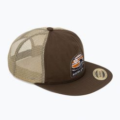 Czapka z daszkiem męska Hurley Mavericks Trucker. Brązowe czapki męskie Hurley, na zimę, bez wzorów. Za 69.99 zł.
