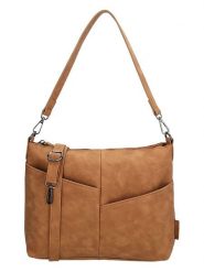 Beagles Skórzana torebka "Lourenza" w kolorze jasnobrązowym - 29 x 21,5 x 7,5 cm rozmiar: onesize. Brązowe torebki klasyczne damskie Beagles, bez wzorów, z materiału, bez dodatków. Za 78.99 zł.