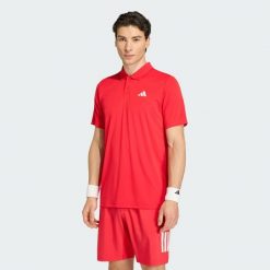 Koszulka Club Tennis Polo. Czerwone koszulki polo męskie Adidas, l, bez wzorów, z dzianiny, bez ramiączek. Za 179.00 zł.