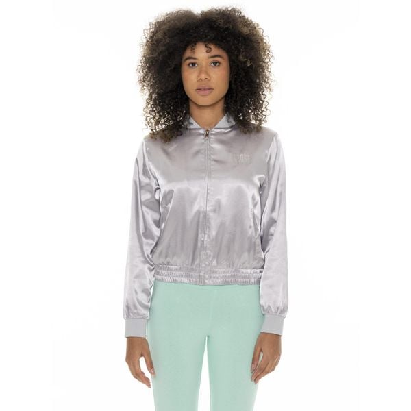 Kurtka z zamek błyskawiczny na co dzień na siłownię. Szare kurtki damskie LEONE 1947 APPAREL, bez wzorów, z poliesteru, bez kaptura. W wyprzedaży za 273.65 zł.