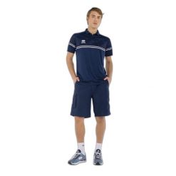 Szorty bermudzkie Errea Ricky. Niebieskie szorty męskie ERREA, bez wzorów, z materiału, eleganckie. Za 197.50 zł.