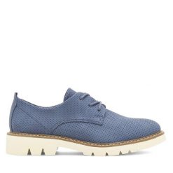 Oxfordy Clara Barson. Niebieskie półbuty damskie Clara Barson, bez wzorów, bez obcasa. Za 65.99 zł.