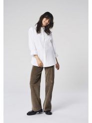 ONLY Spodnie sztruksowe w kolorze brązowym rozmiar: 36/L32. Brązowe spodnie materiałowe damskie Only, z aplikacjami, ze skóry, klasyczne, z podwyższonym stanem. Za 122.67 zł.