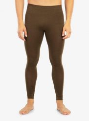 Legginsy termoaktywne męskie Brubeck Ranger Wool. Brązowe bielizna termoaktywna męska Brubeck, l, bez wzorów, z elastanu. Za 317.89 zł.