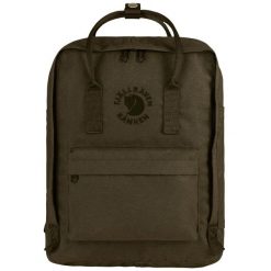 Plecak sportowo-miejski Re-Kanken 16l. Zielone plecaki damskie Fjällräven, bez wzorów, z materiału, sportowe. Za 452.40 zł.