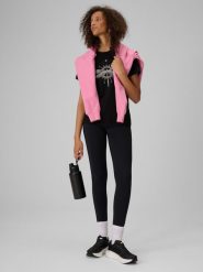 4F Legginsy dzianinowe damskie - czarne XS. Czarne legginsy damskie 4f, xs, bez wzorów, z dzianiny. Za 129.99 zł.