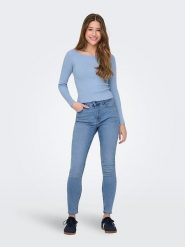 JDY Dżinsy "Moon" - Skinny fit - w kolorze błękitnym rozmiar: XS/L32. Niebieskie jeansy damskie JDY, z podwyższonym stanem. Za 70.90 zł.