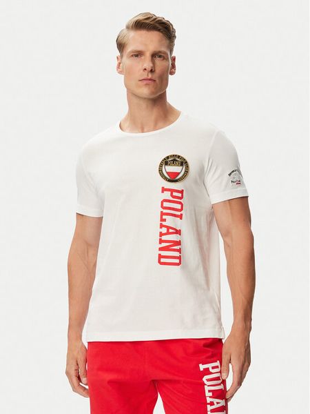 Beverly Hills Polo Club T-Shirt F-SS26M-TS0005 POL Biały Regular Fit. Białe koszulki polo męskie Beverly Hills Polo Club, m, bez wzorów, z bawełny, bez ramiączek. Za 189.99 zł.