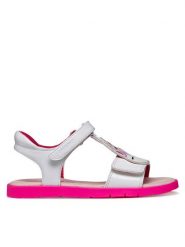 Geox Sandały J Sandal Joyfoot Gir J65P1C 000HH C1441 D Biały. Białe sandały dziewczęce Geox, ze skóry, bez zapięcia. Za 249.99 zł.