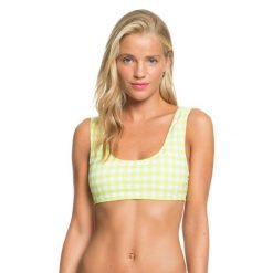 Góra od bikini Roxy Beautiful Sun. Żółte bikini damskie Roxy, bez wzorów. Za 91.00 zł.