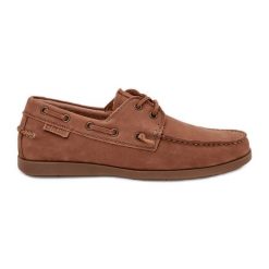 Skórzane Mokasyny Męskie Big Star RR174162 Camel brązowe. Brązowe mokasyny męskie ze skóry. Za 384.97 zł.