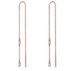 Glanzstücke München Kolczyki wiszące srebrne srebro wysokiej próby Cyrkonia żółte złoto 1 ct Damski. Szare kolczyki damskie Glanzstücke München, z cyrkonią, pozłacane. Za 199.99 zł.