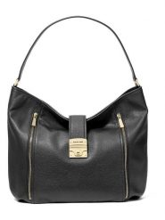 Michael Kors Skórzana torebka w kolorze czarnym - 45 x 32 x 13 cm rozmiar: onesize. Czarne torebki klasyczne damskie Michael Kors, bez wzorów, z materiału, bez dodatków. Za 869.99 zł.