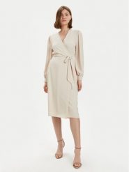 Rinascimento Sukienka codzienna CFC0118483003 Beżowy Regular Fit. Brązowe sukienki damskie RINASCIMENTO, na co dzień, xl, bez wzorów, z syntetyku, bez kołnierzyka, bez ramiączek, proste. Za 269.99 zł.