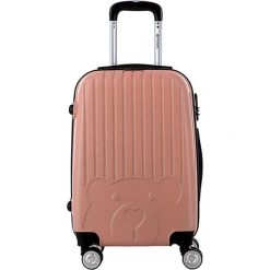 Walizka w kolorze różowego złota - 44 l. Czerwone walizki Bestseller Luggage, bez wzorów, z materiału. W wyprzedaży za 169.95 zł.