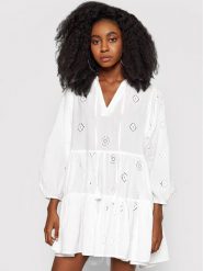 Seafolly Sukienka letnia Embroidery 54155 Biały Regular Fit. Białe sukienki damskie Seafolly, na lato, m, bez wzorów, z bawełny, bez kołnierzyka, bez ramiączek. Za 359.99 zł.