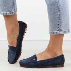 Granatowe mokasyny damskie Filippo Dp2037/26. Niebieskie mokasyny damskie Filippo, z jeansu. Za 199.00 zł.