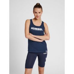 Damski tank top Hummel Legacy. Niebieskie topy sportowe damskie HUMMEL, na wiosnę, s, bez wzorów, z bawełny, bez ramiączek. Za 96.50 zł.