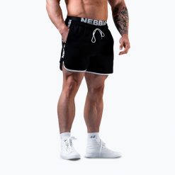 Spodenki treningowe męskie NEBBIA Hero. Czarne szorty sportowe męskie Nebbia, m, z bawełny, na fitness i siłownię. Za 229.99 zł.