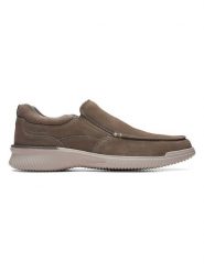 Clarks Skórzane mokasyny "Donaway" w kolorze szarobrązowym rozmiar: 40. Brązowe mokasyny męskie Clarks, ze skóry. Za 206.42 zł.