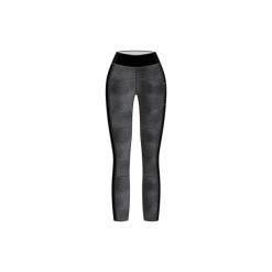 Legginsy fitness kardio 120 damskie. Szare legginsy damskie DOMYOS, l, bez wzorów, z elastanu, na fitness i siłownię. W wyprzedaży za 49.99 zł.