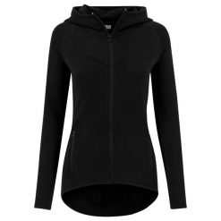 Bluza damska z kapturem Urban Classic athletic interlo zip. Czarne bluzy sportowe damskie Urban Classics, z dresówki. Za 244.50 zł.
