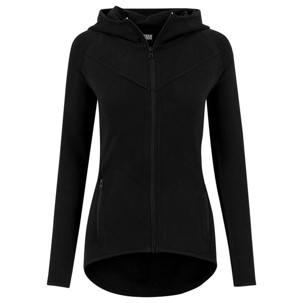 Bluza damska z kapturem Urban Classic athletic interlo zip. Czarne bluzy sportowe damskie Urban Classics, z dresówki. Za 244.50 zł.