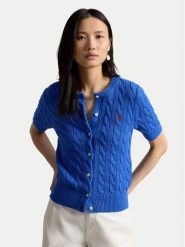 Polo Ralph Lauren Kardigan 211966720500 Niebieski Slim Fit. Niebieskie kardigany damskie Polo Ralph Lauren, s, bez wzorów, z bawełny. Za 989.99 zł.