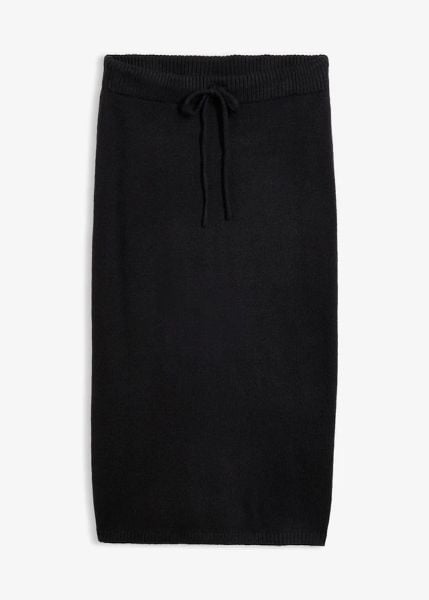 Spódnica dzianinowa. Zielone spódniczki damskie bonprix, bez wzorów, z dzianiny. Za 129.99 zł.