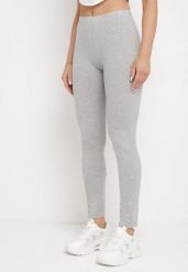 Szare Legginsy Ozdobione Szerokim Napisem z Boku Nogawki Aitennia. Szare legginsy damskie Born2be, m, bez wzorów, z jeansu. Za 19.99 zł.