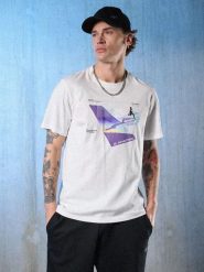 T-shirt regular z nadrukiem męski 4F 4FRSS26TTSHM3661. Białe t-shirty męskie 4f, m, bez wzorów, z bawełny, bez kołnierzyka. Za 79.99 zł.