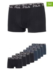 Fila Bokserki (8 par) w kolorze czarnym i granatowym rozmiar: S. Czarne bokserki męskie Fila, bez wzorów. Za 173.99 zł.