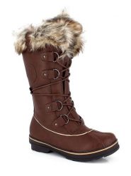 Kimberfeel Kozaki zimowe "Manon" w kolorze brązowym rozmiar: 38. Brązowe kozaki damskie Kimberfeel, z materiału, bez obcasa. Za 304.99 zł.