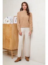 Soft Cashmere Sweter w kolorze jasnobrązowym rozmiar: 34/36. Brązowe swetry klasyczne damskie Soft Cashmere, z kaszmiru, bez kołnierzyka. Za 104.99 zł.