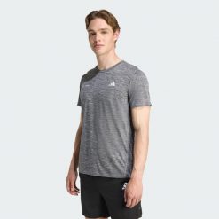 Koszulka Own The Run Melange. Czarne t-shirty sportowe męskie Adidas, l, bez ramiączek, do biegania, climacool (adidas). Za 162.99 zł.