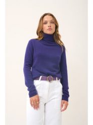 Just Cashmere Kaszmirowy golf "Ava" w kolorze fioletowym rozmiar: M. Różowe golfy damskie Just Cashmere, m, bez wzorów, z kaszmiru, bez ramiączek. Za 426.45 zł.