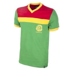 Koszulka retro piłkarska dla dorosłych - Kamerun 1989 - Zielona. Zielone t-shirty sportowe męskie COPA FOOTBALL, m, bez ramiączek, do piłki nożnej. Za 296.76 zł.
