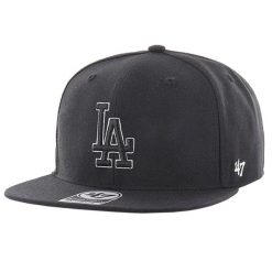 Czapka z daszkiem męska Los Angeles Dodgers No Shot 47 Captain 47 Cap. Czarne czapki męskie 47 Brand, bez wzorów, z bawełny, sportowe. Za 129.99 zł.