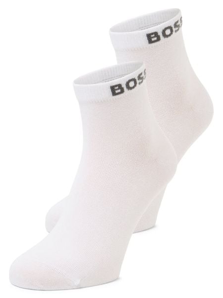 BOSS Skarpety w 2-paku Mężczyźni biały, 39-42. Białe skarpetki męskie Boss, bez wzorów, z bawełny. Za 64.95 zł.