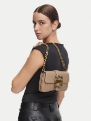 Just Cavalli Torebka Iconic Snakes 81RA4BA7 ZSA89 Beżowy. Brązowe torebki klasyczne damskie Just Cavalli, bez wzorów, ze skóry, bez dodatków. Za 759.99 zł.