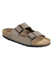 Birkenstock Klapki "Arizona" w kolorze szarym rozmiar: 43. Brązowe klapki damskie Birkenstock, bez wzorów, bez obcasa. Za 349.95 zł.
