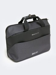 Torba na laptopa unisex szaro-czarna HH574048 906. Czarne torby na laptopa damskie Big Star, bez wzorów, z materiału. Za 159.99 zł.